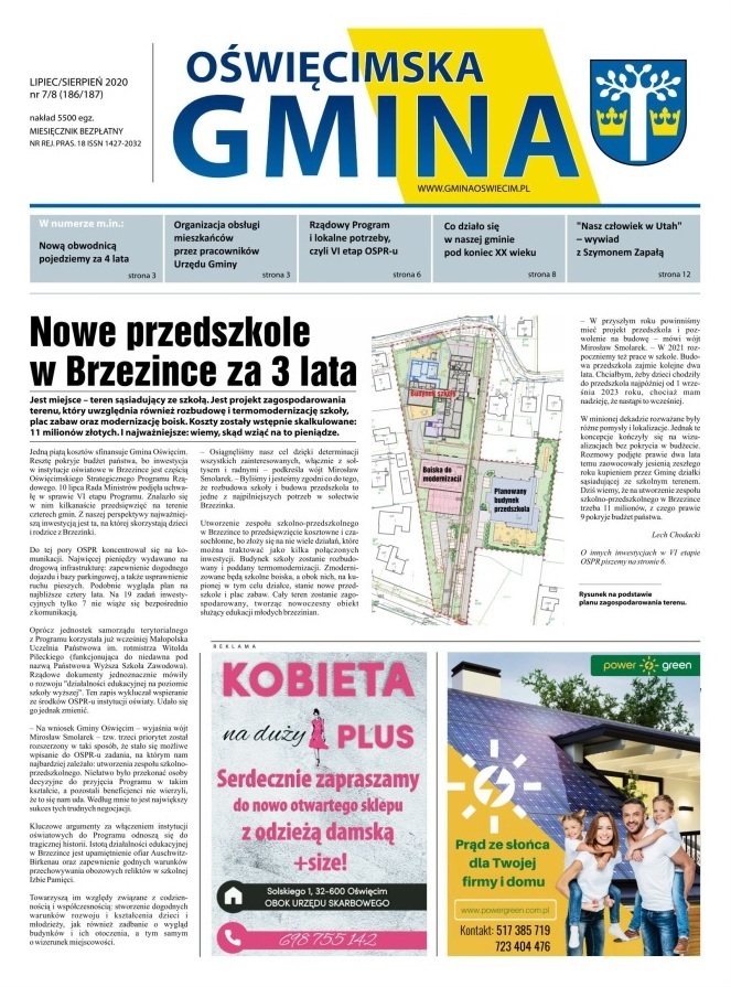   "Oświęcimska Gmina" lipiec-sierpień 2020 (pdf)